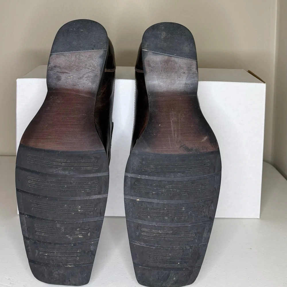 Men's APT 9 Sz 10 Brown Leather Loafers